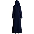 Front open abaya with piping work- Navy Blue Front open abaya with piping work- Navy Blue